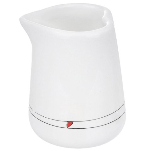 Mlecznik Ceramiczny Biały SERCE 120 ml z Dzióbkiem do Zmywarki ORION