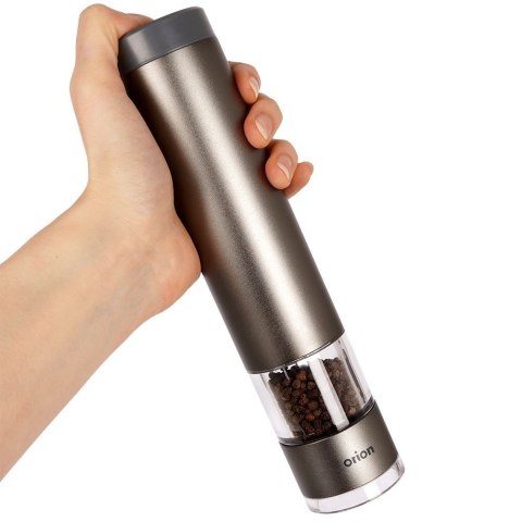 Młynek Elektryczny do Pieprzu i Soli 22,5 cm Aluminiowy Regulacja ORION