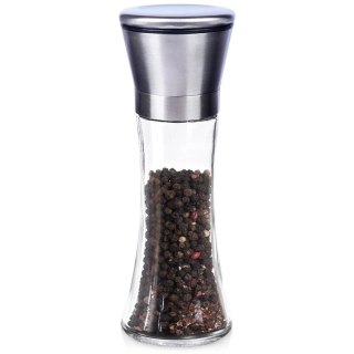 Młynek Ręczny do Pieprzu Soli Szklany 19 cm Stal EXCELLENT HOUSEWARE