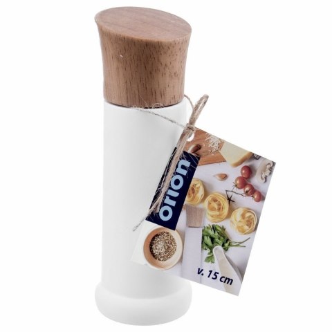 Młynek do Mielenia Pieprzu Soli Bambusowy Plastikowy Ręczny ORION 15 cm