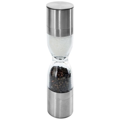 Młynek do Pieprzu Soli Ręczny Stalowy Podwójny Solidny ORION 22 x 5 cm