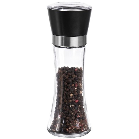 Młynek do Pieprzu Soli Szklany Ręczny Regulowany Solidny ORION 18,5 x 6,5cm