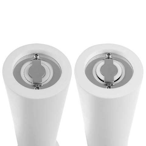 Młynek do Pieprzu i Soli Drewniany Biały 21,5 cm Regulacja ORION