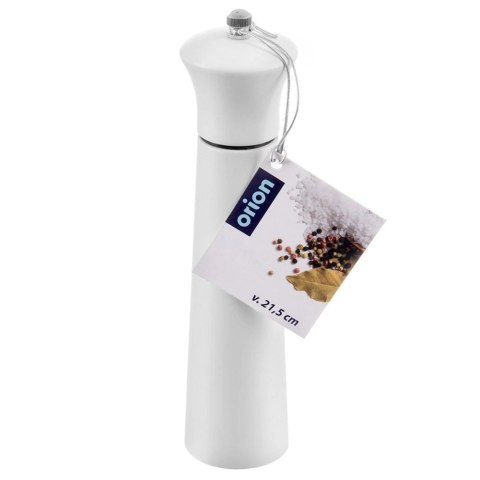 Młynek do Pieprzu i Soli Drewniany Biały 21,5 cm Regulacja ORION