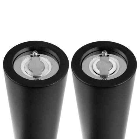 Młynek do Pieprzu i Soli Drewniany Czarny 21,5 cm Regulacja ORION