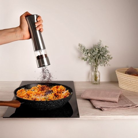 Młynek do Pieprzu i Soli Elektryczny Stalowy ORION 21,5 cm