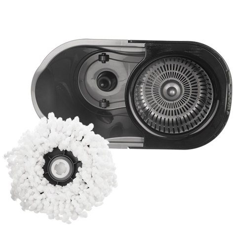 Mop Obrotowy z Wiadrem z Wyciskaczem GREY 19 L Mikrofibra ORION