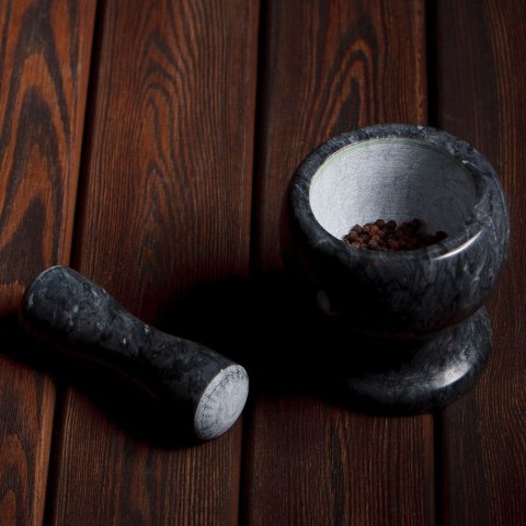 Moździerz do Tarcia Przypraw Granitowy 11 cm z Tłuczkiem VILDE