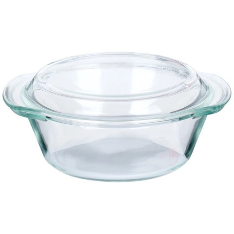 Naczynie Okrągłe z Pokrywką Szklane 1,0 L Borokrzemowe do Zmywarki VILDE