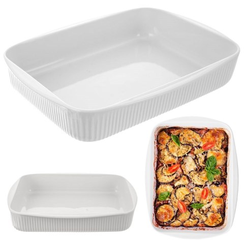 Naczynie Żaroodporne Porcelanowe 30,5 x 24,5 cm 2,2 L z uchwytami ORION