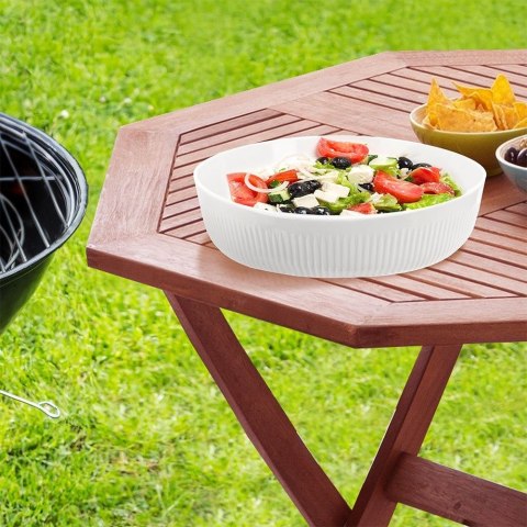 Naczynie Żaroodporne Porcelanowe Okrągłe Białe Solidne ORION 29 x 29 x 8 cm