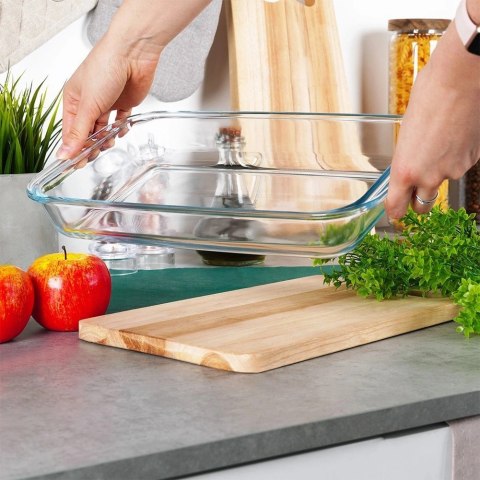 Naczynie Żaroodporne do Zapiekania Szklane Solidne VILDE 34,5 x 20,5 x 5 cm