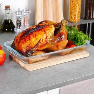 Naczynie Żaroodporne do Zapiekania Szklane Solidne VILDE 39,5 x 24 x 5 cm