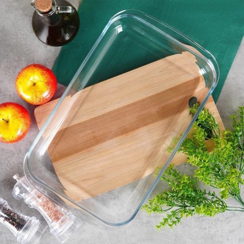 Naczynie Żaroodporne do Zapiekania Szklane Solidne VILDE 39,5 x 24 x 5 cm