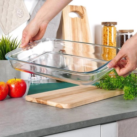 Naczynie Żaroodporne do Zapiekania Szklane Solidne VILDE 39,5 x 24 x 5 cm