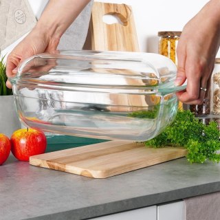 Naczynie Żaroodporne do Zapiekania z Pokrywką Szklane Solidne VILDE 3+1,5 L