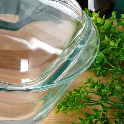 Naczynie Żaroodporne do Zapiekania z Pokrywką Szklane Solidne VILDE 3+1,5 L