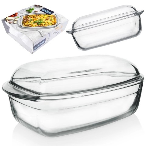 Naczynie Żaroodporne z Pokrywką do Piekarnika Szklane ORION 32,5x19x13 cm