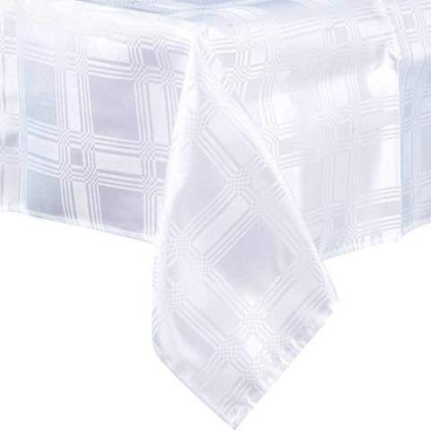 Nakrycie Stołu EXCELLENT HOUSEWARE 180x130 Cm Białe Łatwoczyszczące Stylowe
