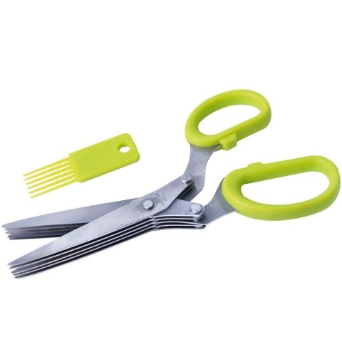 Nożyczki do Ziół 19,5 cm 5 Ostrzy Stal Nierdzewna z czyścikiem ORION