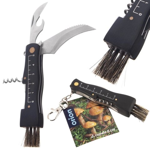 Nożyk do Grzybów Grzybobrania Stalowy z Pędzelkiem ORION 11,5x2,5x1,5 cm