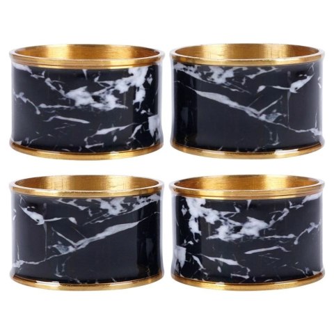 Obrączki Pierścienie Złote na Serwetki Metalowe VILDE 4,5 cm 4 szt.