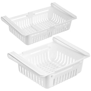 Organizer do Lodówki Podpółkowy Rozsuwany 21-28,7 cm ORION Biały Wytrzymały