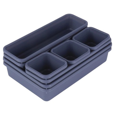 Organizer do Szuflady Modułowy 8 szt Akcesoria Biurowe VILDE Grafitowy