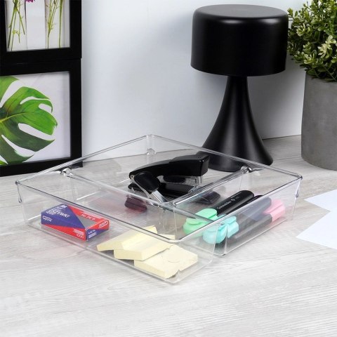 Organizer do Szuflady z Przegródkami 23 x 23 x 5,5 cm VILDE Przezroczysty