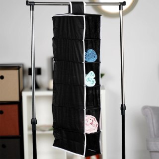 Organizer Wiszący do Szafy 6 Półek 30 x 15 x 84 cm STORAGE SOLUTIONS Czarny