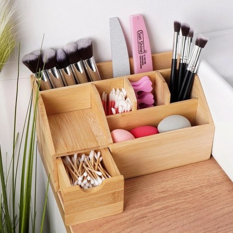 Organizer na Kosmetyki do Makijażu Bambusowy ELEGANZA 24 x 15 x 11 cm