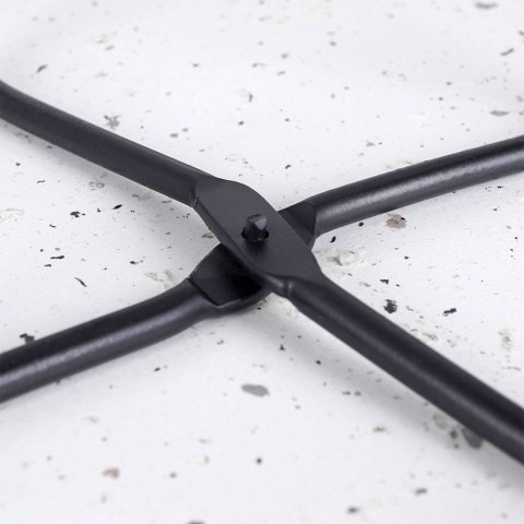 Osłonka na Doniczkę na Stojaku Metalowa 16,5 x 42 cm VILDE Czarna Glamour