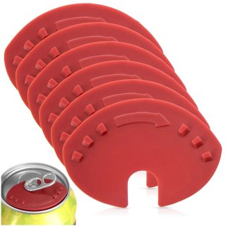 Otwieracz do Puszek 2w1 6 szt 4,5 x 3,5 cm ORION Czerwony Nakładka Ochronna