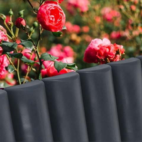 Palisada Obrzeże Ogrodowa Grafitowa Plastikowa Dekoracyjna VILDE 250 cm