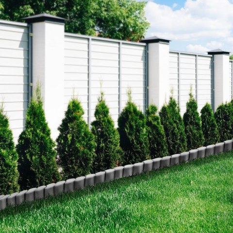 Palisada Obrzeże Ogrodowa Grafitowa Plastikowa Dekoracyjna VILDE 410 cm