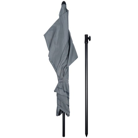 Parasol Ogrodowy Regulowany 125 x 200 cm VILDE Szary Ochrona UPF 30+