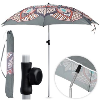 Parasol Plażowy Regulowany 180 cm VILDE Składany z Torbą UPF 50+