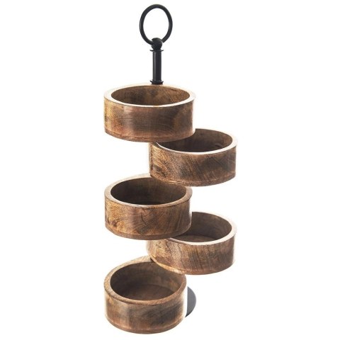 Patera 5-Poziomowa Piętrowa Drewniana Obrotowa ORION 18,5 x 12,5 x 44,5 cm