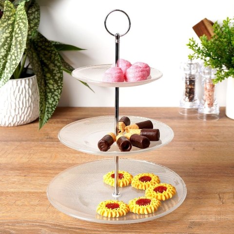 Patera Szklana 3-Piętrowa ORION 33 cm