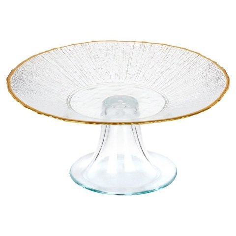 Patera na Nóżce Szklana Dekoracyjna na Tort Ciasta Ciasteczka ORION 21 cm