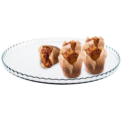 Patera na Tort Przystawki Ciasta Desery Szklana Uniwersalna ORION 32 cm