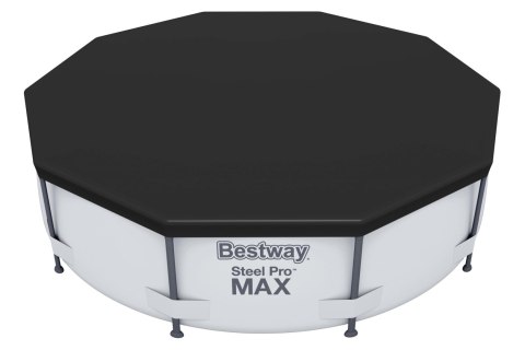 Plandeka Pokrywa Mata Ochronna na Basen Okrągła Czarna BESTWAY 305 cm