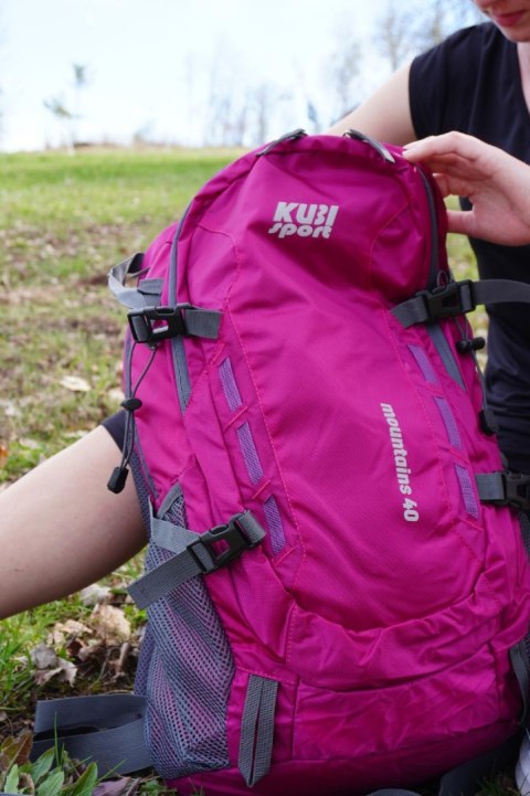 Plecak Turystyczny Sportowy Damski Duży Różowy Solidny KUBISPORT 40 L