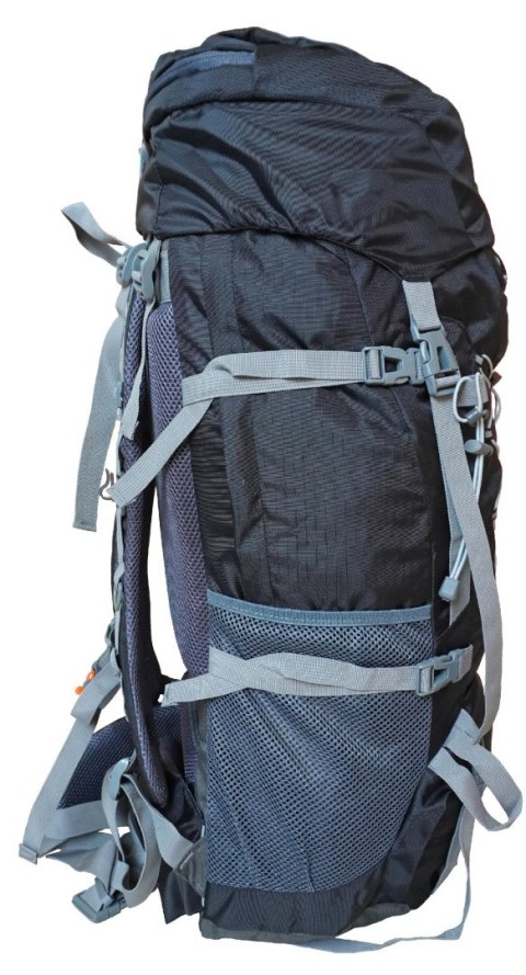 Plecak Turystyczny do Wędrówek Damski Męski Czarny Pojemny KUBISPORT 75 L