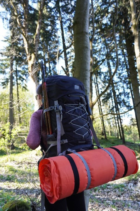 Plecak Turystyczny do Wędrówek Damski Męski Niebieski Pojemny KUBISPORT 75L