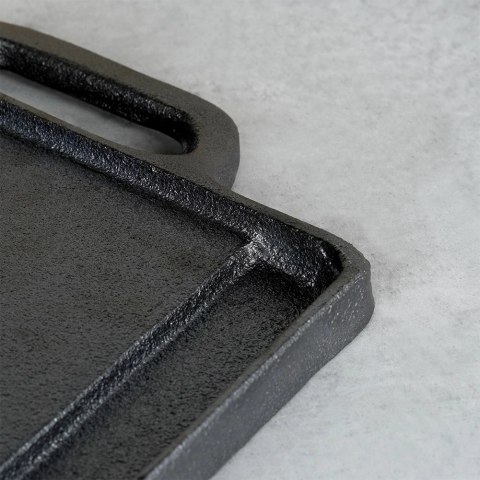 Płyta do Grilla Grillowania Mięsa Ryb Żeliwna Dwustronna VILDE 45,5x22,5 cm