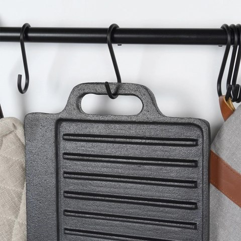 Płyta do Grilla Grillowania Mięsa Ryb Żeliwna Dwustronna VILDE 45,5x22,5 cm