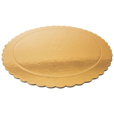 Podkład pod Tort Okrągły Sztywny Złoty 32 cm ORION Tektura Dekoracyjna