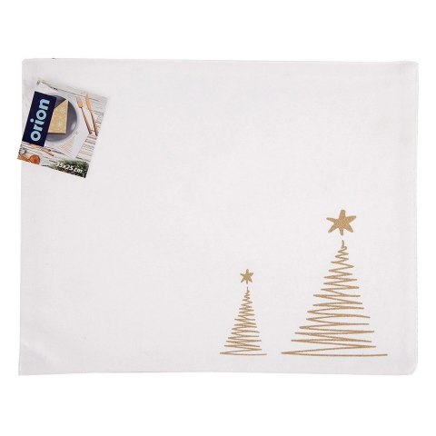 Podkładka na Stół Bawełniana Świąteczna 33,5 x 26 cm ORION Choinka Złota