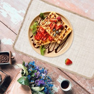 Podkładka na Stół Beżowa Boho 45 x 30 cm ORION Dekoracyjna Mata